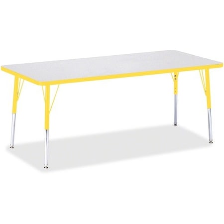 Jonti-Craft TABLE, RECTANGLE, 30X72, GY/YW JNT6413JCE007